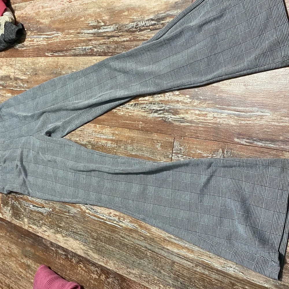 Flare plaid pants
